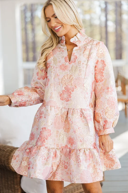 Always On My Mind Pink Floral Dress