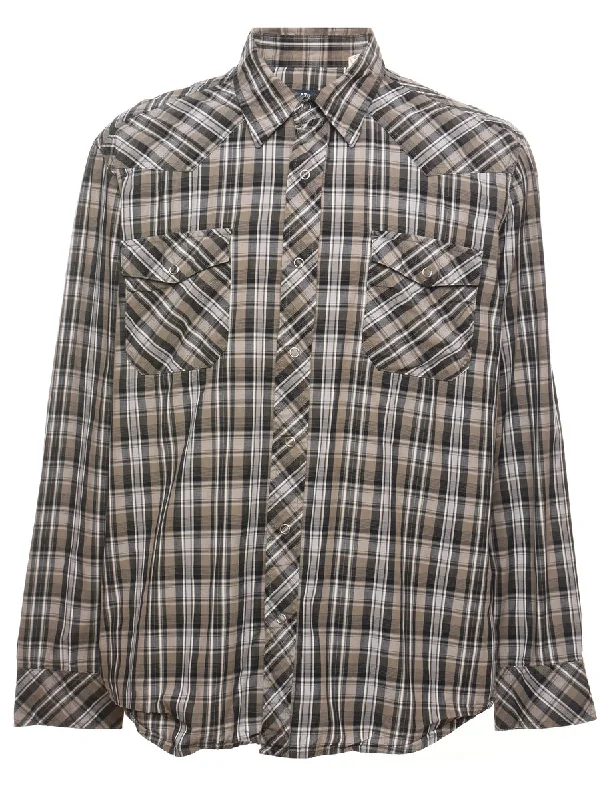 Levi's Checked Beige & Grey Shirt - L