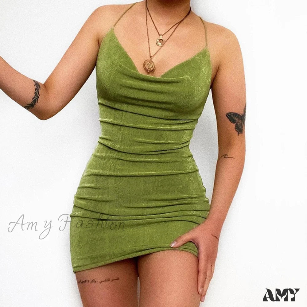 Amy Fashion - Suspender Short Bodycon Dress