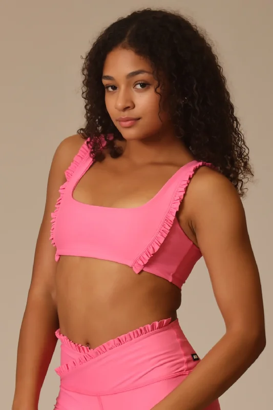 Faye Reversible Crop Top - Flamingo - FINAL SALE