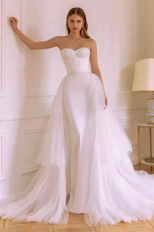 Everlasting Affection Strapless Satin Wedding Dress